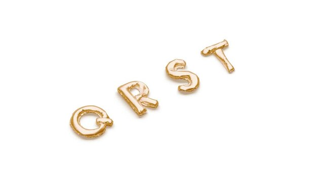 Balloon Q R S T letters, looped inflation and deflation