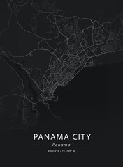 Map of Panama City, Panama