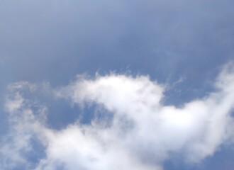 Obraz premium Photo of white cloud and blue sky.