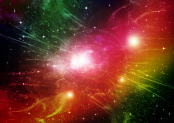 galaxy in a free space. 3D rendering