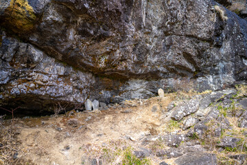 三ツ峠山登山道の風景 A view of the Mt. Mitsutoge trail
