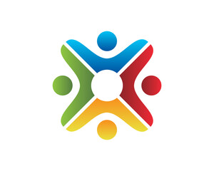 people group community logo v