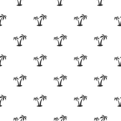 Seamless pattern with Palm Trees of different grey tints Summer tropical vector ornament.