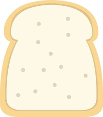 Vector emoticon illustration of a slice of bread