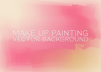 Make Up Soft Colors Illustration Background. Vector Brushes Beauty Cosmetic Illustration Design Fashion.