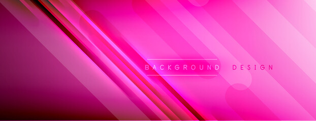 Abstract background - lines composition created with lights and shadows. Technology or business digital template. Trendy simple fluid color gradient abstract background with dynamic