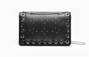 Elegant Bag - Isolated Female Handbag - Luxurious Black Wallet for Women - Stylish Fashion Accessory