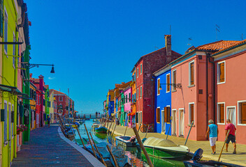Fototapeta na wymiar colorful burano island venice italy