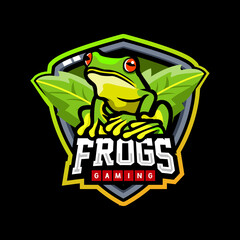 Frog mascot. esport logo design