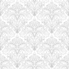 Classic seamless vector light pattern. Damask orient ornament. Classic light vintage background. Orient ornament for fabric, wallpaper and packaging