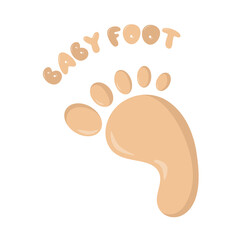 vector footprint of newborn baby