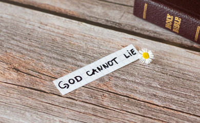 God cannot lie. Handwritten inspiring Bible verses of hope, faith, and encouragement. God is...