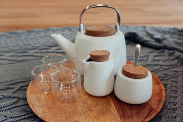 time for relaxation with tea and a blanket, rest with a psychologist