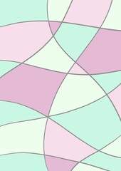 Minimal pastel background.
