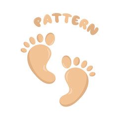 vector footprints of newborn babies