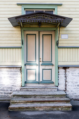 Wooden door in the building