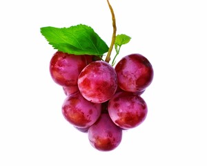 red grape isolated on white