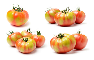 fresh tomato isolated on white background