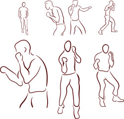 man a lineart simplify for logo