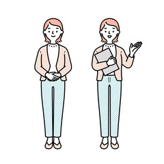働く女性のイラスト