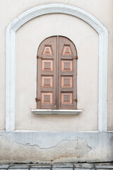 Wooden door in the building