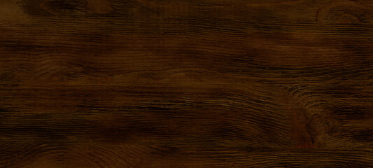 Dark background brown texture lacquered wood. Empty flat surface. Natural pattern on the board. Banner for advertising