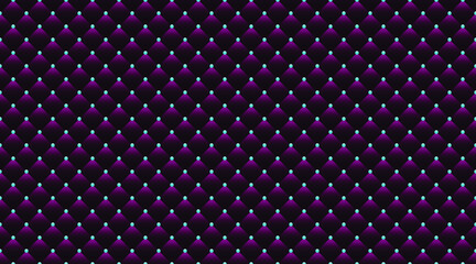 Purple luxury background with small beads and rhombuses. Seamless vector illustration. 