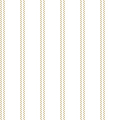 Seamless stripe pattern in light beige and white. Background vector for cotton or linen dress, shirt, other modern spring summer fashion textile print. Thin vertical textured double lines.