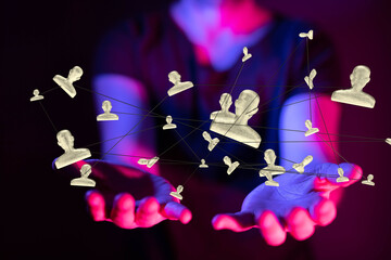 sphere network structure - abstract design connection design.