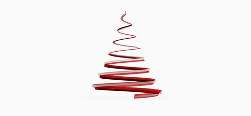 3d merry christmas card modern 3d minimal tree