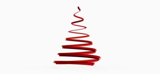 3d merry christmas card modern 3d minimal tree
