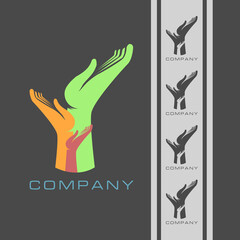 Hand Icon Logo Design Vector