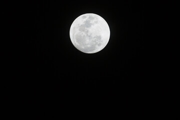 Full moon on dark background