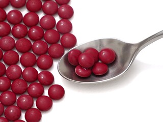 Blood tonic image in white background
