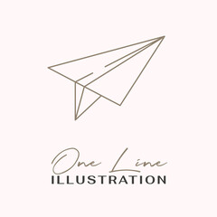 One Line Icon. Hand drawn minimalism style vector illustration.