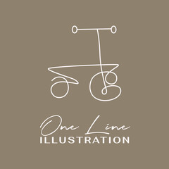 One Line Icon. Hand drawn minimalism style vector illustration.