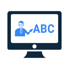 Education, study, online icon. Simple editable vector illustration.