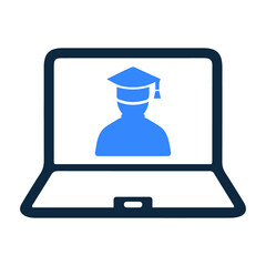 Education, graduation, elearning icon. Simple editable vector illustration.