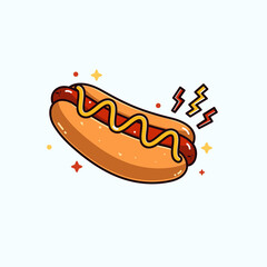 hot dog vector illustration