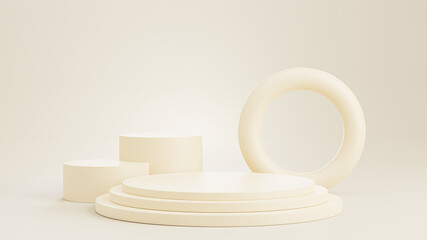 podium cylinder with abstract for product display