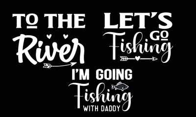 Obraz premium Fishing SVG T-shirt Design Bundle