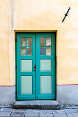 Wooden door in the building