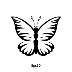 Butterfly icon. Vector illustration. Eps10