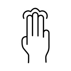 Swipe and scroll flat icon. Pictogram for web. Line stroke. Isolated on white background. Outline vector eps10