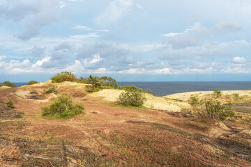 amazing view of sandy Grey Dunes at the Curonian Spit.