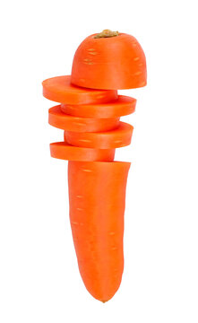 Fresh Carrot isolated on white background.  