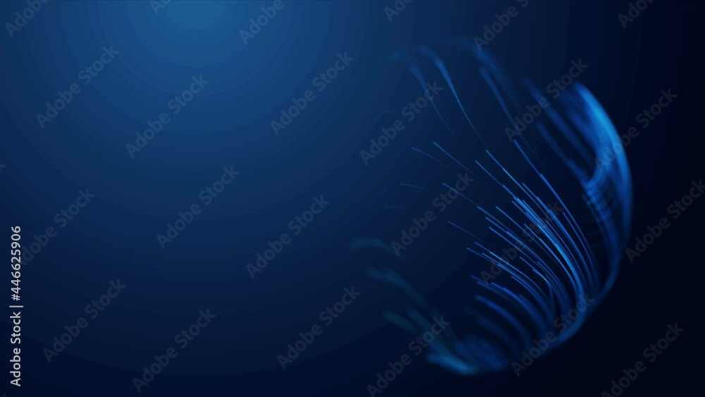 Poster abstract technology flow big data seamless loop. digital data flow transfer. block chain technology 