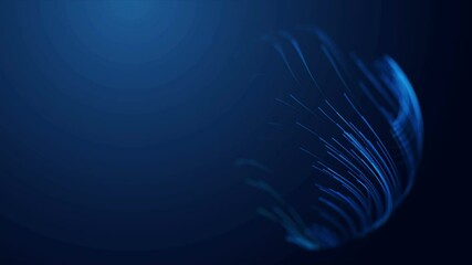 Abstract technology flow big data seamless loop. Digital data flow transfer. Block chain technology visualisation. Seamless loop 4k.