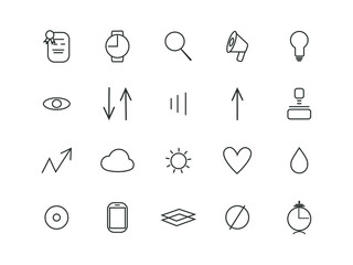Web development line icons set. Modern outline elements, graphic design concepts, simple symbols collection. Vector line icons
