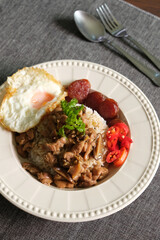 Chicken Rice Bowl with Fried Egg Chinese Style